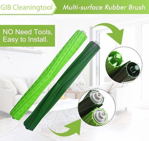 قطع غيار للمكنسة الكهربائية الروبوتية اي روبوت رومبا اس 9 (9150) اس 9 بلس اس 9 بلس (9550) اس سيريز (1 زوج من الفرش المطاطية متعددة الاسطح و8 فلاتر و8 فرش جانبية وادوات) in Kuwait