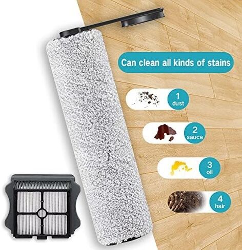 أسطوانة فرشاة بديلة وفلتر مكنسة كهربائية لـ Tineco Floor ONE S5/Floor One S5 Pro 2 S5 Extreme مكنسة كهربائية جافة ورطبة لاسلكية... in Kuwait