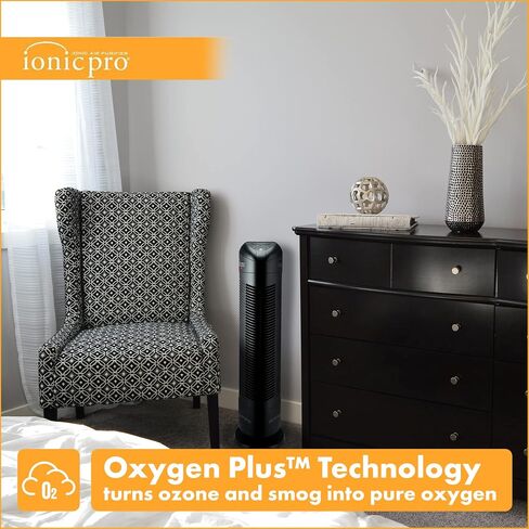 Envion Ionic Pro 90IP01TA01W Turbo Ionic Air Purifier, 500 sq ft Room Capacity, Black in Saudi Arabia