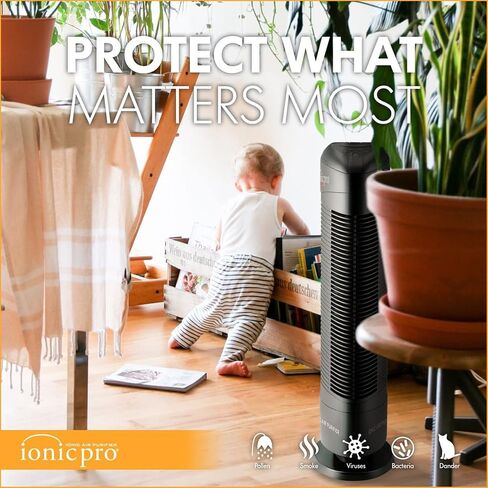 Envion Ionic Pro 90IP01TA01W Turbo Ionic Air Purifier, 500 sq ft Room Capacity, Black in Saudi Arabia
