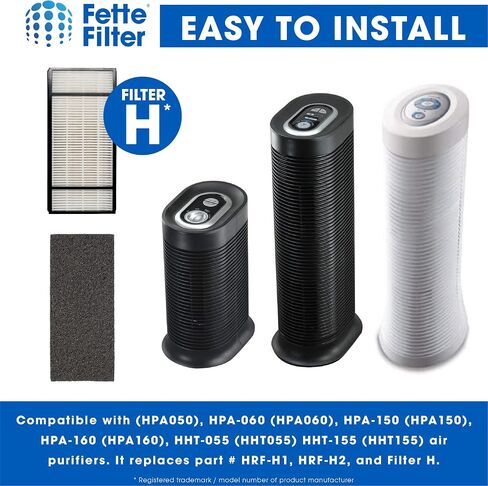 Fette Filter - Air Purifier Filter and Pre-Filter Compatible with Honeywell True HEPA Filter H HRF-H1, HRF-H2 & Filter B HRF-B1, HRF-B2 -(2 HEPA and 4 Pre-Filters) in Saudi Arabia