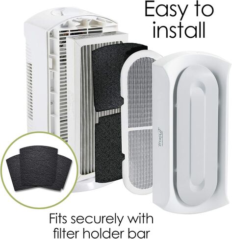 Hamilton Beach TrueAir Replacement Carbon Filter for Odor Eliminators, Common Household-Trash, Pet, Smoke and Bathroom, 3-Pack (04230G) in Saudi Arabia