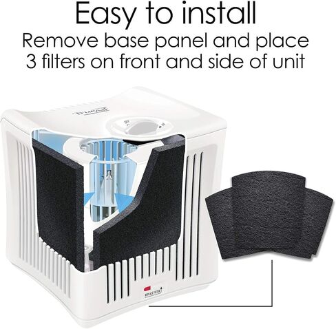 Hamilton Beach TrueAir Replacement Carbon Filter for Odor Eliminators, Common Household-Trash, Pet, Smoke and Bathroom, 3-Pack (04230G) in Saudi Arabia
