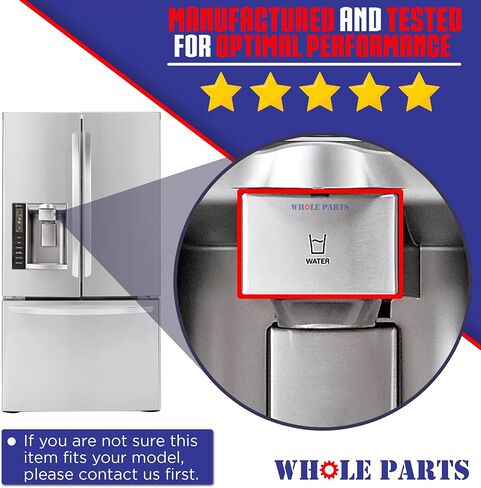 مجموعة أزرار الثلاجة للأجزاء الكاملة، جزء رافعة موزع المياه # ABH74219603 - بديل ومتوافق مع بعض ثلاجات Bosch وKenmore in Kuwait