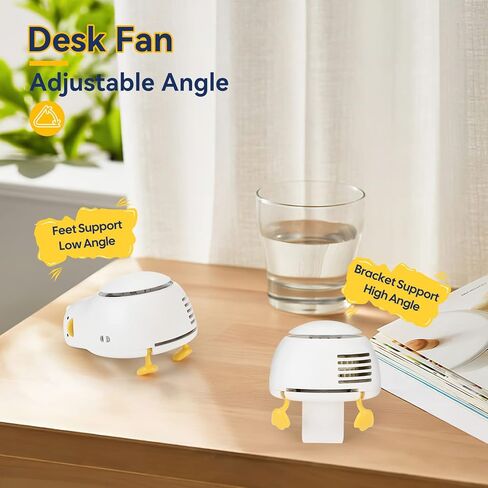 مروحة رقبة محمولة، مروحة رقبة معلقة صغيرة من BestMal مع حبل قابل للتعديل ودعامة، تصميم بطة لطيف، مروحة محمولة قابلة للشحن عبر USB، بدون استخدام اليدين، 3 سرعات رياح شخصية للمنزل والمكتب والداخل والخارج in Kuwait