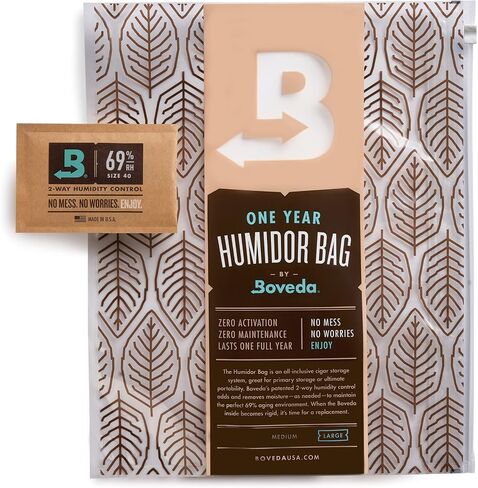 Boveda Portable Travel 2-Way Humidity Resealable Bag – Waterproof & Dustproof - Preloaded with 69% RH Pack - Patented Technology – Medium Storage For 15 Items – 1 Count in Kuwait