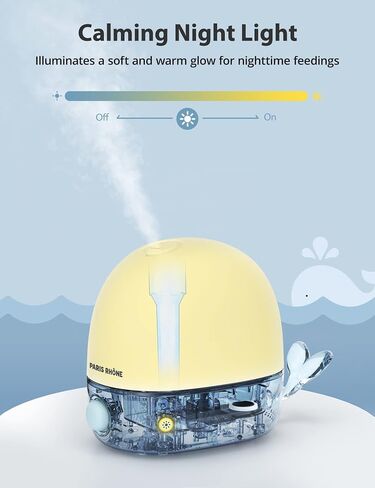 Humidifiers for Bedroom, 2.5L Cool Mist Humidifier for Home, Nursery, Baby with Essential Oil Diffuser, BPA Free, Night Light, Air Humidifier with Adjustable 360° Nozzle in Kuwait