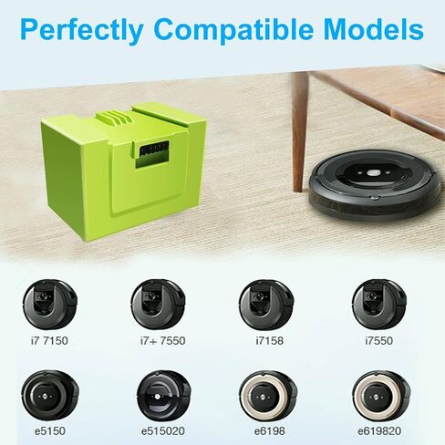بطارية بديلة DTK i7 متوافقة مع iRobot Roomba e وi Series i7+ e5 e6 7150 7550 i3 3150 i3+ 3550 i4 4150 i4+ 4624864 ABL-D1 3500 مللي أمبير في الساعة in Saudi Arabia