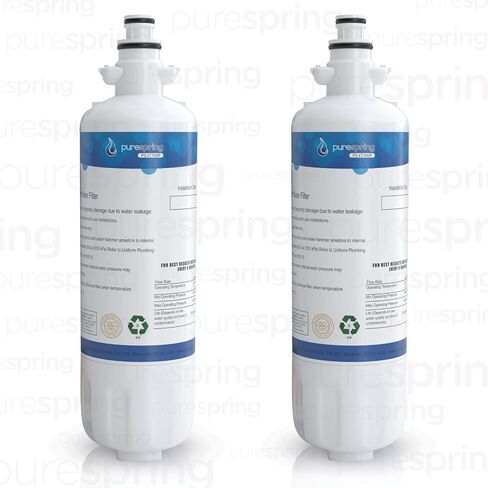 PureSpring Certified Replacement Refrigerator Water Filter for LG ADQ36006101, LT700P, ADQ36006102, LFDS22520S, LFXS24623S, LFXS30766S, LFXS29766S, Kenmore 46-9690, 469690 NSF 42 Certified (2 Pack) in Saudi Arabia