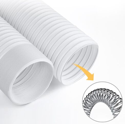 خرطوم مكيف هواء محمول من سجران، خرطوم تيار متردد بقطر 5.9 انش، خرطوم عادم بفتحة تهوية تيار متردد عكس اتجاه عقارب الساعة، طول يصل الى 78 انش متوافق مع قطع تكييف هاير ال جي ديلونجي in Kuwait