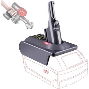 محول بطارية لدايسون V8 لميلووكي M18 بطارية 18 فولت تتحول إلى محول فراغ محمول باليد لدايسون V8 الحيوان رقيق (محول MIL18V8 فقط) in Kuwait