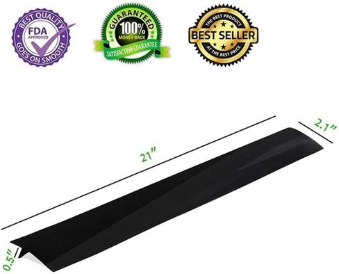 3 عبوات من أغطية مواقد المطبخ المصنوعة من السيليكون لتغطية الفجوة الطويلة والواسعة لسد الانسكابات بين العدادات والمواقد والغسالات والفرن والغسالة والمجفف - مقاومة للحرارة وسهلة التنظيف (53 سم أسود) in Kuwait