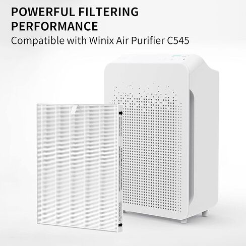 فلتر بديل GoKBNY C545 True HEPA متوافق مع Winix C545، مرشح True HPEA S، رقم الجزء 1712-0096-00، 3 × مرشحات HEPA + 6 × مرشحات مسبقة للكربون المنشط in Kuwait