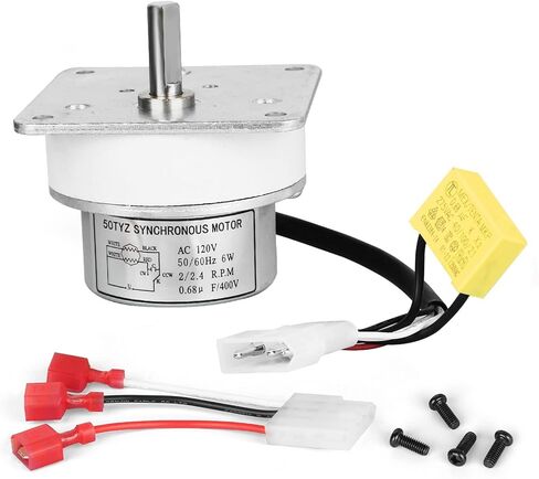 محرك تغذية جديد لـ Quadra-Fire 812-4421، 812-4420 متوافق مع Heatilator CAB50 PS35 PS50 7000-500 Classic Bay 1200 Insert (CB1200i) PH 50/60 هرتز 6 وات 2/2.4 دورة في الدقيقة 120 فولت محرك بديل in Kuwait