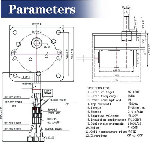 محرك تغذية جديد لـ Quadra-Fire 812-4421، 812-4420 متوافق مع Heatilator CAB50 PS35 PS50 7000-500 Classic Bay 1200 Insert (CB1200i) PH 50/60 هرتز 6 وات 2/2.4 دورة في الدقيقة 120 فولت محرك بديل in Kuwait