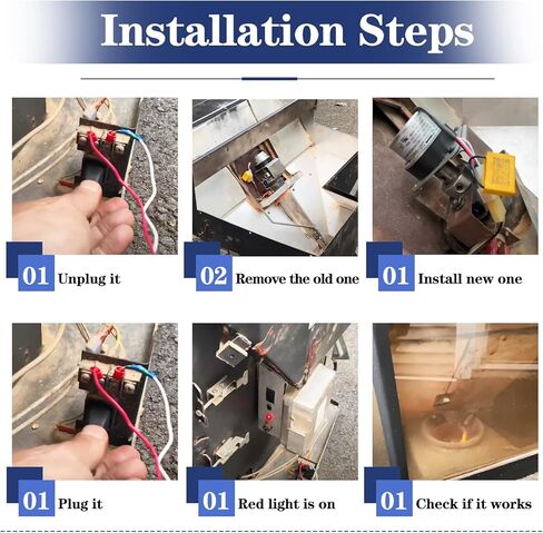 محرك تغذية جديد لـ Quadra-Fire 812-4421، 812-4420 متوافق مع Heatilator CAB50 PS35 PS50 7000-500 Classic Bay 1200 Insert (CB1200i) PH 50/60 هرتز 6 وات 2/2.4 دورة في الدقيقة 120 فولت محرك بديل in Kuwait