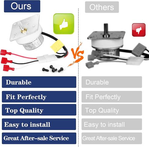 محرك تغذية جديد لـ Quadra-Fire 812-4421، 812-4420 متوافق مع Heatilator CAB50 PS35 PS50 7000-500 Classic Bay 1200 Insert (CB1200i) PH 50/60 هرتز 6 وات 2/2.4 دورة في الدقيقة 120 فولت محرك بديل in Kuwait