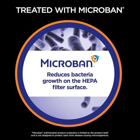 Shark HE402AMZ Air Purifier 4 True HEPA with Microban Protection Cleans up to 1000 Sq. Ft., Captures 99.98% of particles, allergens, smoke, odors to 0.1–0.2 microns, Advanced Odor Lock, 4 Fan, Grey in Kuwait