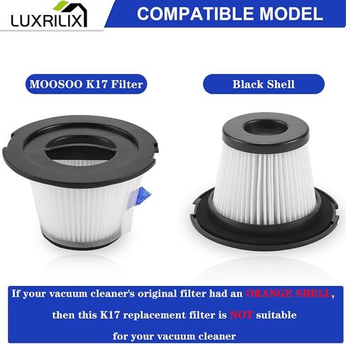 لوكسريلكس فلاتر مكنسة كهربائية بديلة من هيبا، متوافقة مع مكنسة موسو K17 اللاسلكية، عبوة من 12 قطعة in Kuwait