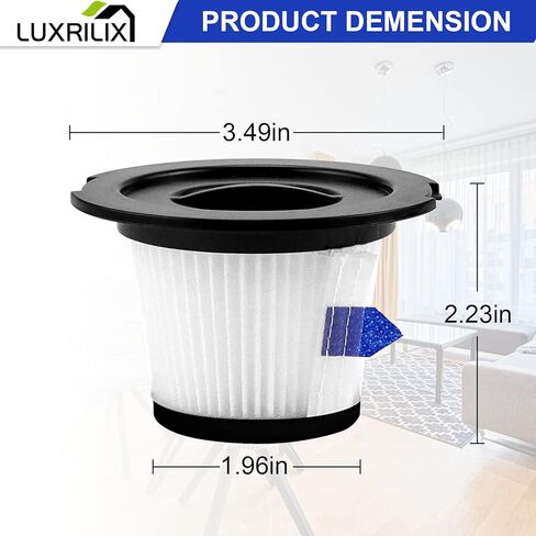 لوكسريلكس فلاتر مكنسة كهربائية بديلة من هيبا، متوافقة مع مكنسة موسو K17 اللاسلكية، عبوة من 12 قطعة in Kuwait