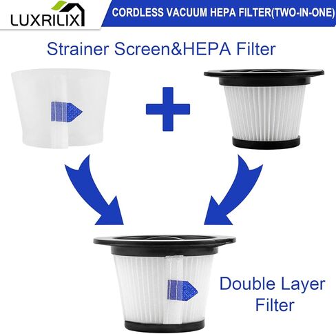 لوكسريلكس فلاتر مكنسة كهربائية بديلة من هيبا، متوافقة مع مكنسة موسو K17 اللاسلكية، عبوة من 12 قطعة in Kuwait