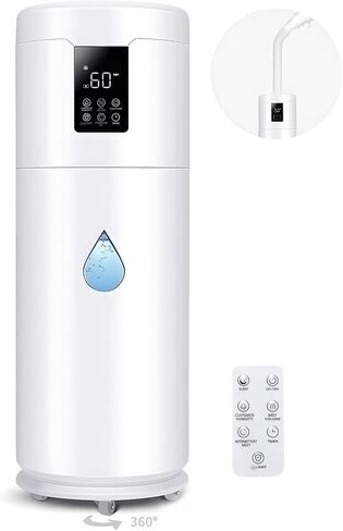 Humidifiers for Large Room Wholehouse Humidifier 2000 sq.ft.Honovos 17L/4.5Gal Ultrasonic Cool Mist Large Humidifier with Extension Tube,tower Humidifiers Top Fill Humidifier Bedroom Humidifier with 360°Nozzles 4 Speed Quite for Home Plant Office Commerci in Saudi Arabia
