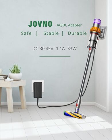 شاحن Dyson V10 بديل لـ Dyson V11 V12 V15 SV12 SV20 مكنسة كهربائية لاسلكية مطلقة على شكل حيوان 217160-01 02 03، 969350-01 02 03 04 05، 969042-01 سلك طاقة، محول JOVNO 30.45 فولت 1.1 أمبير in Kuwait