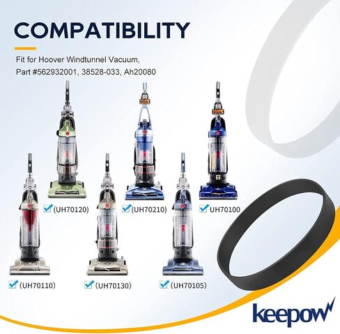 KEEPOW Vacuum Belt for Hoover, 562932001 Vacuum Belt for Hoover Windtunnel Vacuum Cleaner, Replace Part 562932001, 38528-033, Ah20080 (2 Pack) in Saudi Arabia