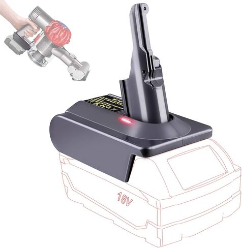 محول بطارية لدايسون V8 لميلووكي M18 بطارية 18 فولت تتحول إلى محول فراغ محمول باليد لدايسون V8 الحيوان رقيق (محول MIL18V8 فقط) in Kuwait