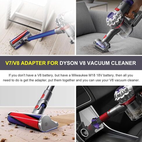 محول بطارية لدايسون V8 لميلووكي M18 بطارية 18 فولت تتحول إلى محول فراغ محمول باليد لدايسون V8 الحيوان رقيق (محول MIL18V8 فقط) in Kuwait