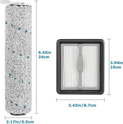 قطع غيار للمكنسة الكهربائية Bissell CrossWave X7 Pet Pro متعددة الأسطح الرطبة والجافة 3011,3279,3055، 3277، 3276A، مقارنة بالجزء 1618638 1626667، 2 فرشاة أسطوانية، 4 فلتر HEPA، 1 فرشاة نظيفة in Kuwait