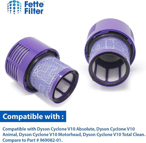 Fette Filter - Vacuum Filter Compatible with Dyson Cyclone V10. Compare to Part # 969082-01 (Pack of 2) in Saudi Arabia