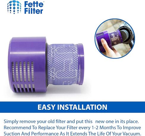 Fette Filter - Vacuum Filter Compatible with Dyson Cyclone V10. Compare to Part # 969082-01 (Pack of 2) in Saudi Arabia