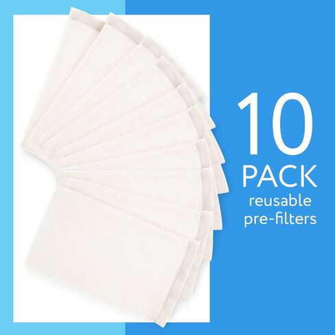 [10 Pack] Shop Vacuum Filter Cover To Reduce Dust Build Up - Reusable, Washable Vacuum Bags - Shopvac Prefilter, Fits Most Canister Vacuums in Saudi Arabia