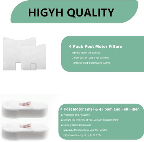 بديل الفلتر لمكنسة Shark Vertex UltraLight DuoClean PowerFins السلكية HZ2000، HZ2002، HZ251. الجزء # XPMFHZ2000 & XFFKHZ2000 in Kuwait