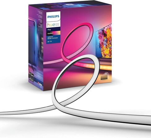 Philips Hue 55" Smart TV Light Strip with Bridge - White and Color Ambiance LED Color-Changing TV BackLight - Sync with TV, Music, and Gaming - Requires Sync Box - Control with Hue App or Voice in Kuwait