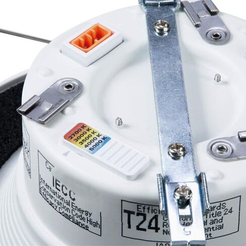 HALO مقاس 5 بوصات و6 بوصات يمكن إضاءة LED - إضاءة سقفية وإضاءة سفلية للاستحمام، زخرفة بيضاء حاجزة، CCT قابلة للتحديد (2700K-5000K)، 600 لومن in Kuwait