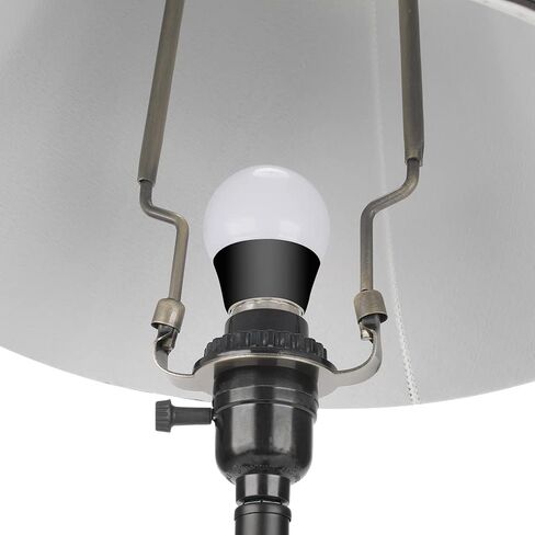 8 9 10 11 12 inch Lamp Shade Harp Holder, Adjustable Lamp Harp Kit, Fit Both Standard Lamp Rod and E14 E26 E27 Light Base UNO Fitter Adapter Converter Finial Set, Lampshade Bracket in Saudi Arabia