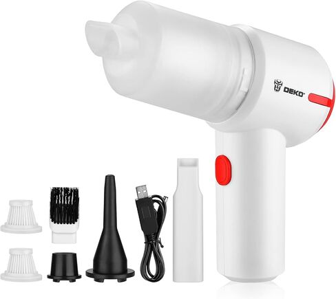 DEKOPRO Cordless Vacuum Cleaner,5000Pa Strong Suction Portable Car Vacuum Cleaner, Strong Aluminum Fan, HEPA Filter, Wet/Dry Use, for Home/Office/Car Cleaning in Saudi Arabia