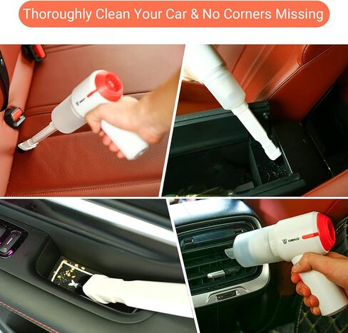 DEKOPRO Cordless Vacuum Cleaner,5000Pa Strong Suction Portable Car Vacuum Cleaner, Strong Aluminum Fan, HEPA Filter, Wet/Dry Use, for Home/Office/Car Cleaning in Saudi Arabia