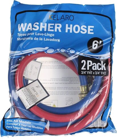 Rubber Washing Machine Hoses (4 Foot - Black) by Kelaro in Saudi Arabia