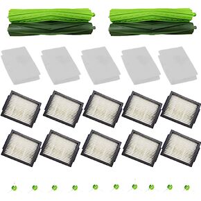Replacement Parts Multi-Surface Rubber Brushes & HEPA Filters & Side Brushes & Disposal Bags Kit Compatible with iRobot Roomba I & J Series i1 i7 i7+ i3 i3+ i4+ i6+ i8+ i5 J7 Plus Vacuum in Kuwait