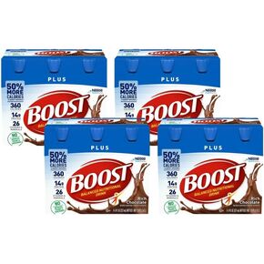 Boost Plus Complete Nutritional Drink, Chocolate Sensation, 8 OZ, 6 CT (Pack of 4) in Saudi Arabia