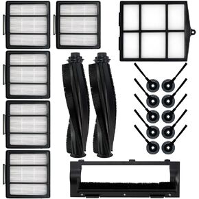 قطع غيار Puxyblue النظيفة مناسبة لمكنسة Shark ION Robot Vacuum AV753 AV752 AV751 S87 R85 RV850 مع 5 مرشحات HEPA، 10 فرشاة جانبية، 1 فلتر أساسي، 2 فرشاة رئيسية و1 فرشاة حماية دوارة رئيسية in Kuwait