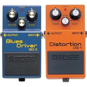 Boss BD-2 Blues Driver Guitar Effects Pedal & MXR Patch Cable 6 in|15 cm - 3 Pack (3PDCP06)