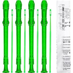 SANNIX 4 Pack Recorder Instrument, 8 Hole German Style Soprano Recorder for Beginner, Recorder With Cleaning Rod, School Student Music Instrument (Black) in Saudi Arabia