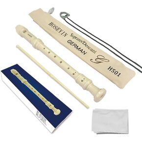 Soprano Recorder Baroque style German style C Key 8 Holes Soprano Recorder for Beginners Kids students (Baroque, Light green)