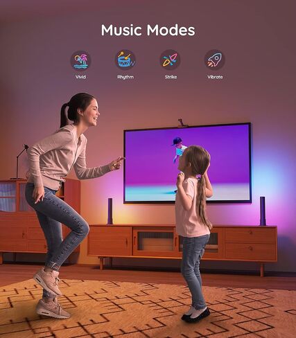 Govee LED Smart Light Bars with Camera, RGBIC Smart Backlights, Music Sync Kit Works with Alexa & Google Assistant, 23 Preset Modes DreamView LED Play Light Bar for 27-45 inch Gaming, PC, TV, Room in Saudi Arabia