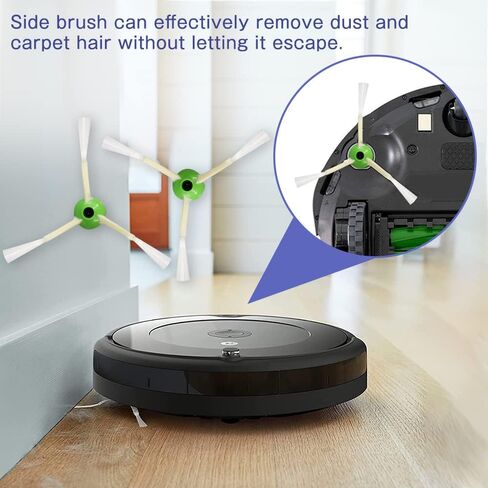 14 قطعة من قطع الغيار المتوافقة مع iRobot Roomba i3 i3+ i4 i6 i6+ i7 i7+ i8 i8+/Plus j7 j7+، 8 فلتر، 6 فرشاة جانبية in Kuwait