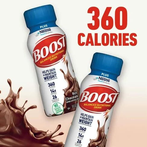 Boost Plus Complete Nutritional Drink, Chocolate Sensation, 8 OZ, 6 CT (Pack of 4) in Saudi Arabia